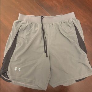 LG Men's Gray and Black Athletic Shorts